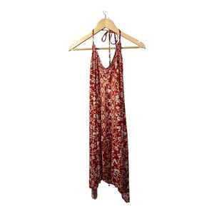ROBIN PICCONE Women’s Floral Print Swimsuit Coverup/Sun Dress Orange Size Large